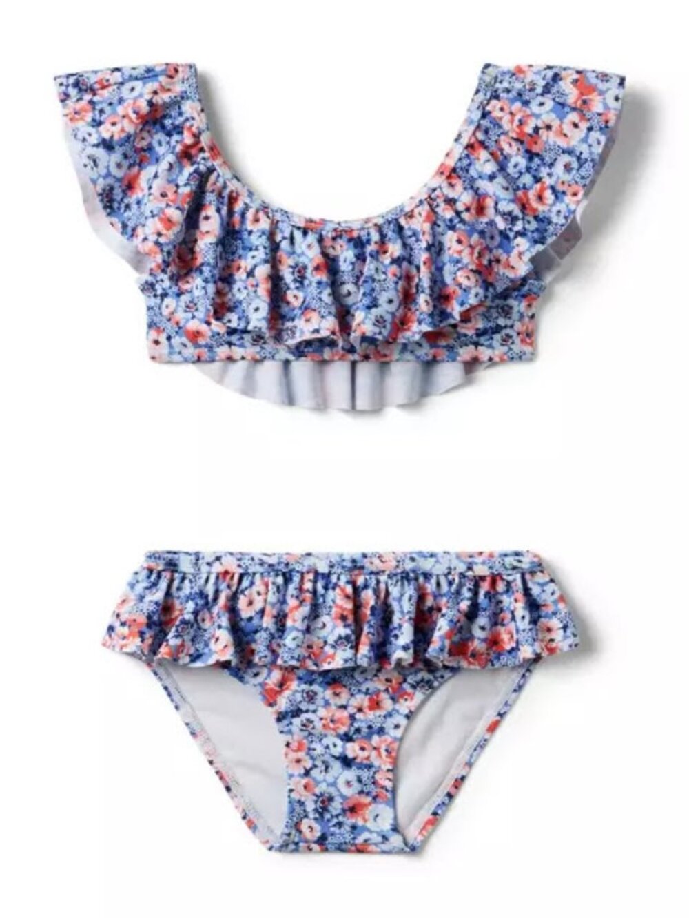 Janie and Jack Recycled Floral Ruffle 2-Piece Swimsuit Size: 4